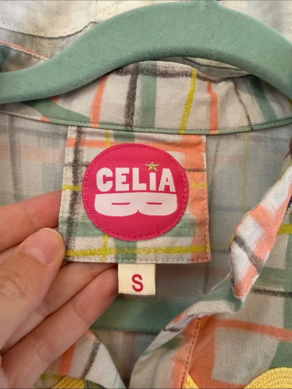 CeliaB Ippolita Plaid Yellow Trim Dress - Picture 5 of 5